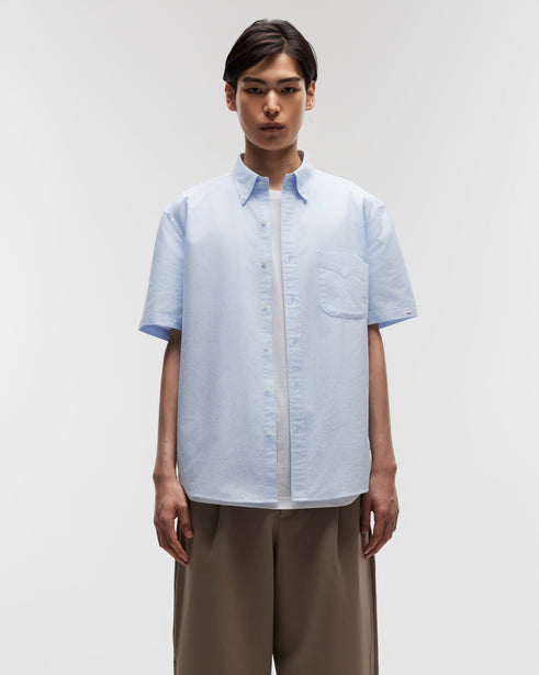 Highr, Light Blue, Oxford BD Short Sleeve Shirt