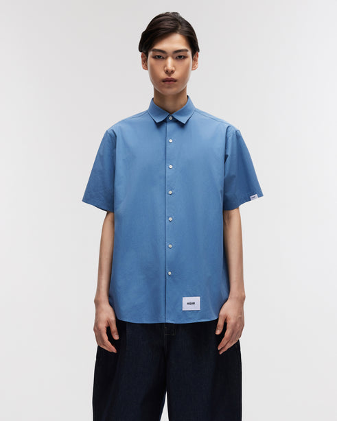 Highr, Steel Blue, Oversized Short Sleeve Shirt