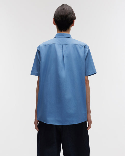 Highr, Steel Blue, Oversized Short Sleeve Shirt