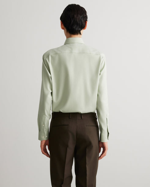 Alexander & Sons, Light Green Twill, Long Sleeve Shirt