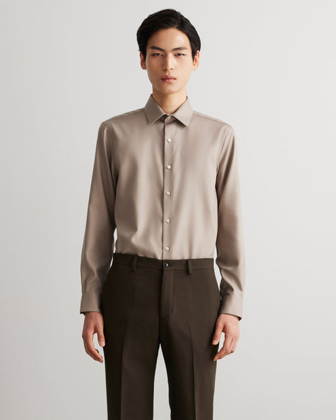 Alexander & Sons, Tan Twill, Long Sleeve Shirt