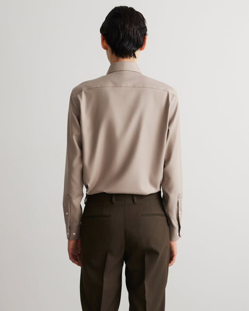 Alexander & Sons, Tan Twill, Long Sleeve Shirt