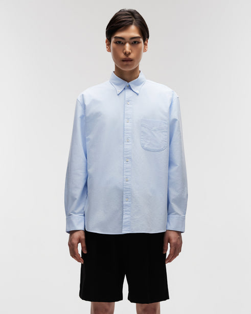 Highr, Light Blue, Oxford BD Long Sleeve Shirt