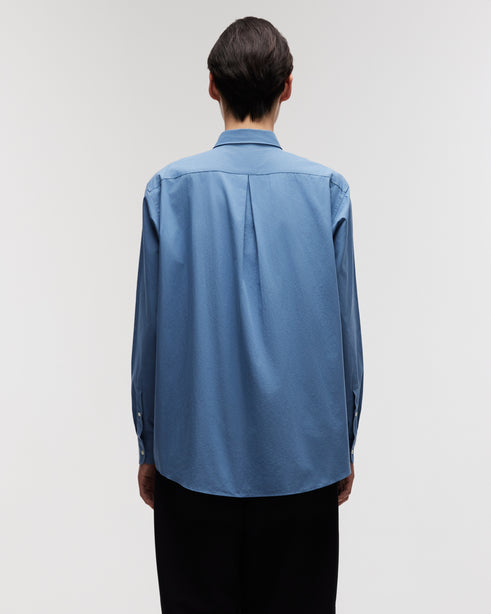 Highr, Steel Blue, Oversized Long Sleeve Shirt