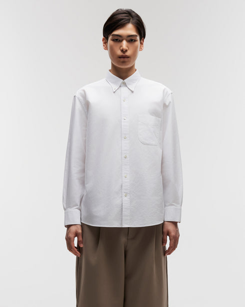 Highr, White, Oxford BD Long Sleeve Shirt