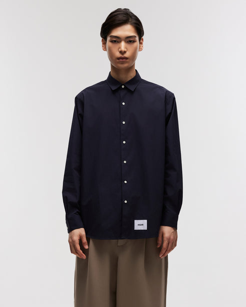 Highr, Navy, Oversized Long Sleeve Shirt