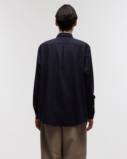 Highr, Navy, Oversized Long Sleeve Shirt