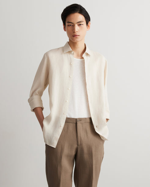 Alexander & Sons, Sand Linen, Long Sleeve Shirt