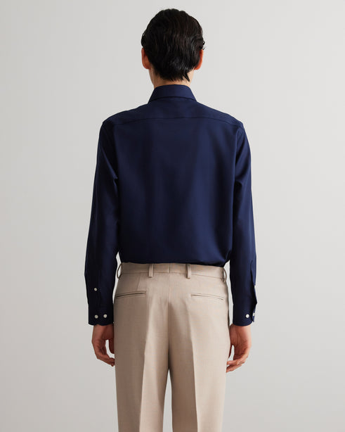 Alexander & Sons, Midnight Blue Twill, Long Sleeve Shirt