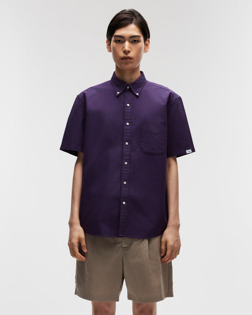 Highr, Royal Purple, Oxford BD Short Sleeve Shirt