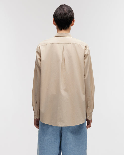 Highr, Khaki, Oversized Long Sleeve Shirt
