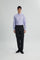 Coupe Cousu, Purple, Double Collar Long Sleeve Shirt