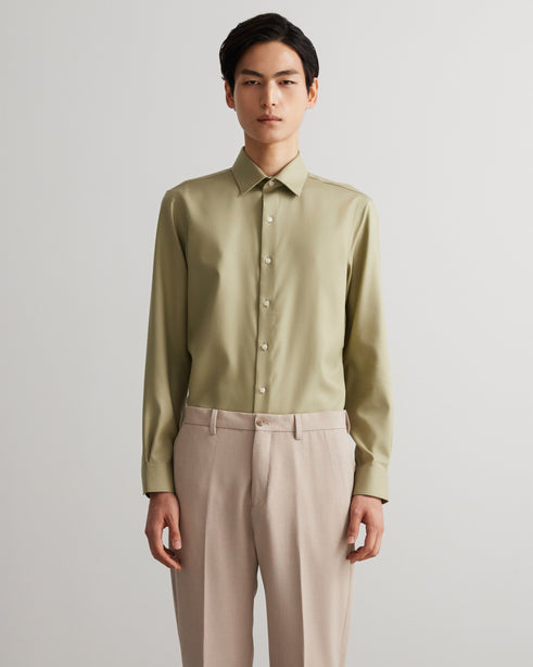 Alexander & Sons, Pistachio Twill, Long Sleeve Shirt
