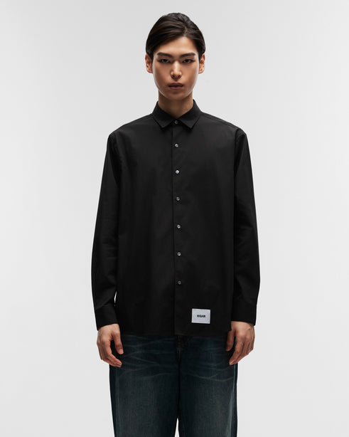 Highr, Black, Oversized Long Sleeve Shirt