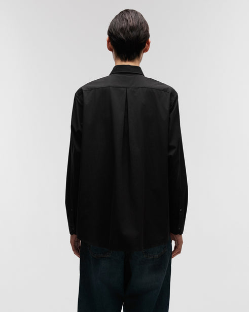 Highr, Black, Oversized Long Sleeve Shirt