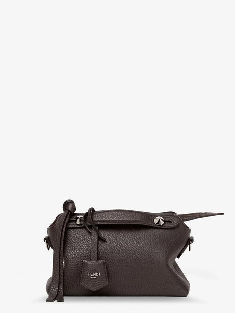 Fendi By The Way hammered leather handbag - Ebano