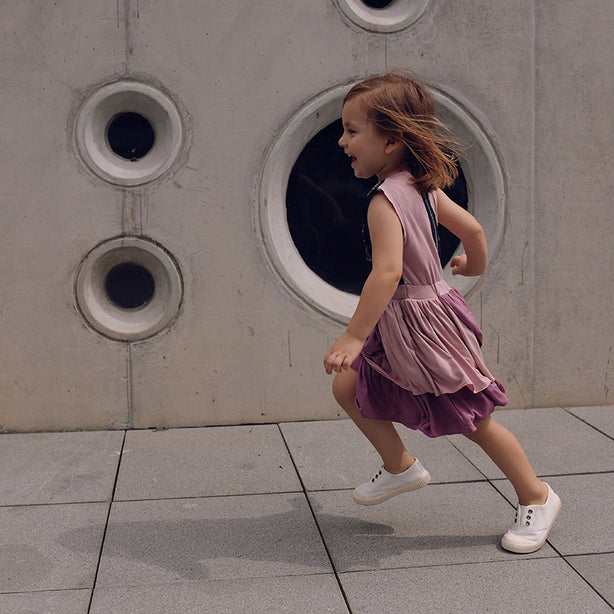 You Rock Pink Denim Kids Dress