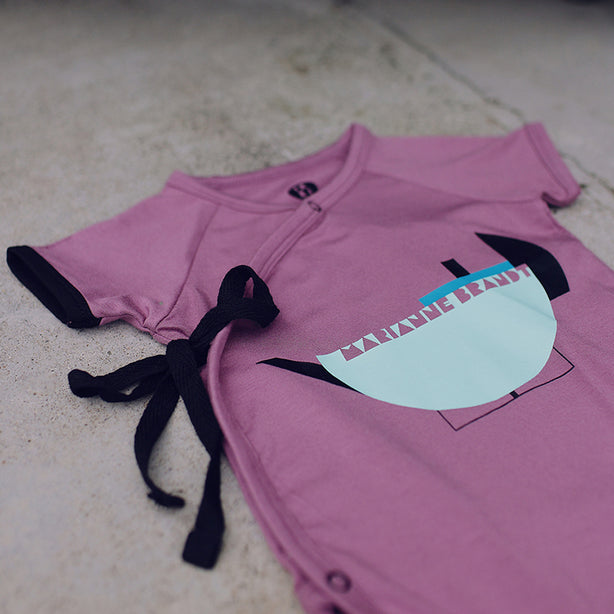 Teapot Short Sleeve Envelope Baby Onesie