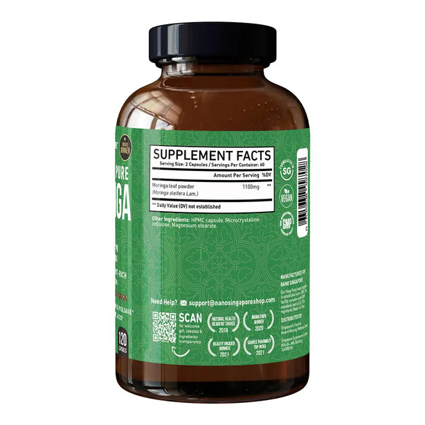 Fresh Leaf Pure Moringa 1,100mg - 120ct