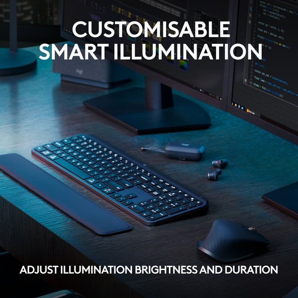 Logitech Mx Keys S Illuminated Wireless And Bluetooth Keyboard - Graphite