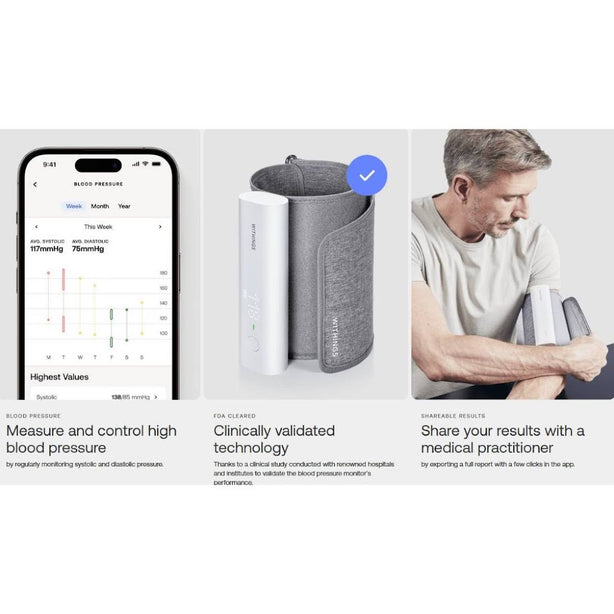 Withings WPM05-ALL-INTER BPM Connect Clinically Validated Blood Pressure Monitor (HSA registered Class B Medical Device)
