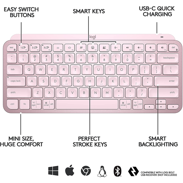 Logitech MX Keys Mini Wireless Illuminated Keyboard