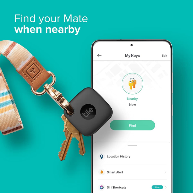 Tile Mate Bluetooth Tracker For Keys - Black And White, 2 Pack (2022)