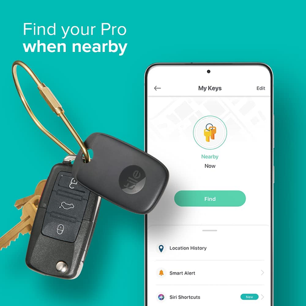 Tile Performance 2-Pack Bluetooth Tracking Devices - Black, (1 Pro & 1 Slim) (2022)