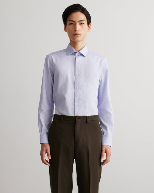 Alexander & Sons, Blue Dobby, Long Sleeve Shirt