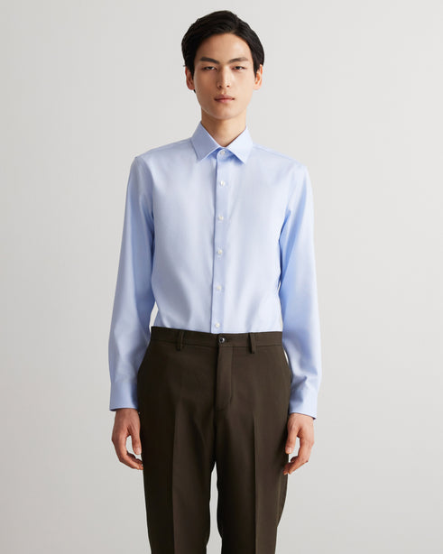 Alexander & Sons, Light Blue Twill, Long Sleeve Shirt