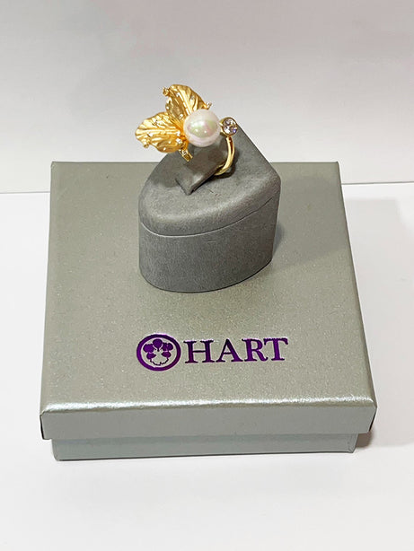 HART Butterfly White Pearl Gold Leaf Jewellery Series