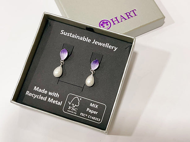 HART Purple Orchid Leaf-Shaped Choker & Earrings Series