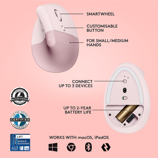 Logitech Lift Vertical Ergonomic Mouse