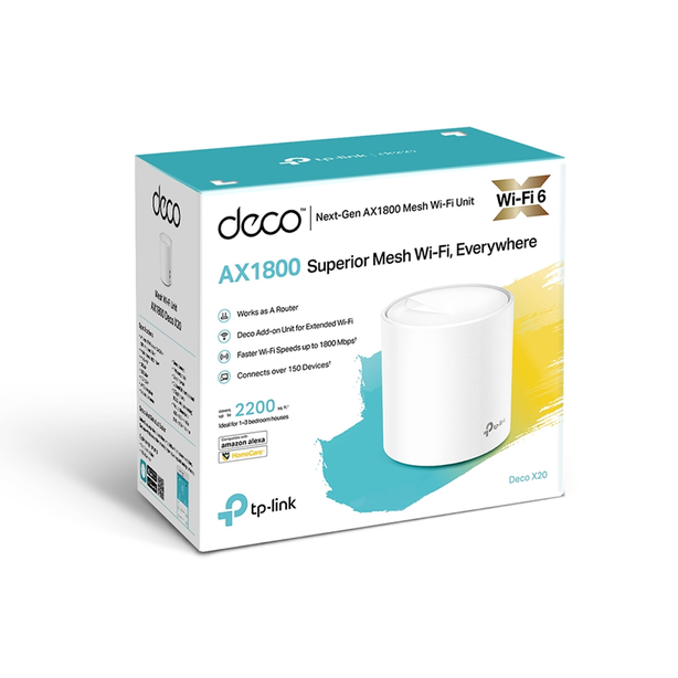 Tp-Link Deco X20(1-Pack) Wifi 6 Ax1800 Mesh