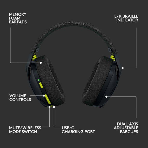 Logitech G435 Lightspeed Wireless Bluetooth Lightweight Gaming Headset