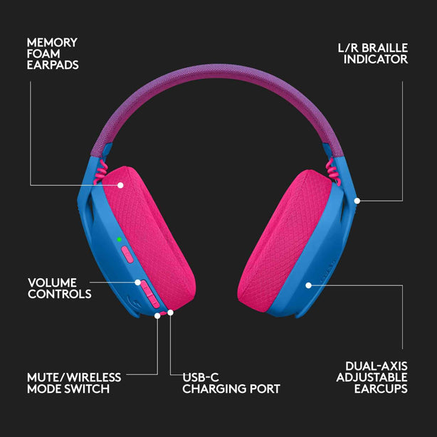Logitech G435 Lightspeed Wireless Bluetooth Lightweight Gaming Headset