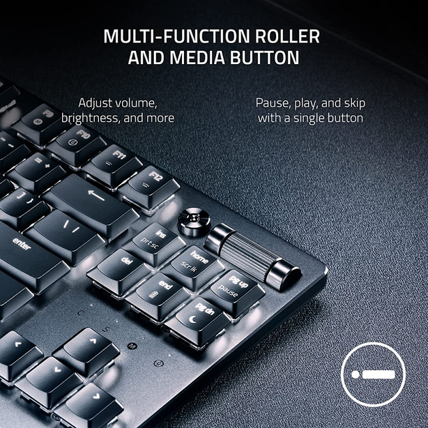 Razer Deathstalker V2 Pro Tenkeyless - Wireless Low Profile Optical Gaming Keyboard (Linear Red Switch) - White Edition