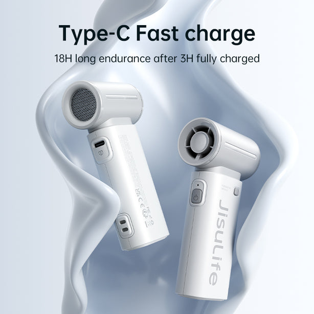 JISULIFE HANDHELD FAN LIFE9 5000MAH-LIGHT GREY