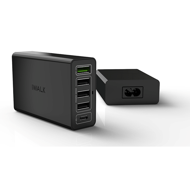 iWALK 5-Port wall charger PD30W & QC18W