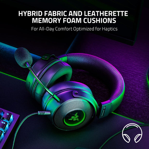 Razer Kraken V3 HyperSense - Wired USB RGB Gaming Headset with Haptic Technology