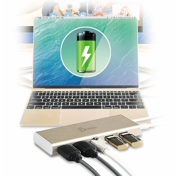 J5Create Type-C Mini Dock Support Dual Display With Power Delivery