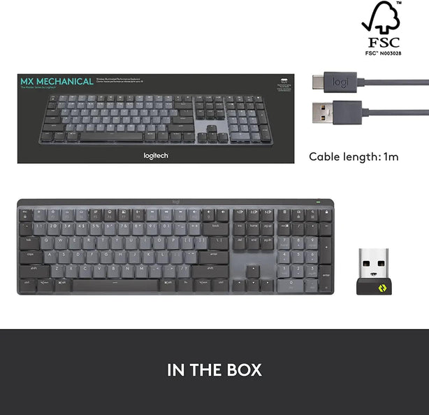 Logitech Mx Mechanical Wireless Keyboard Graphite