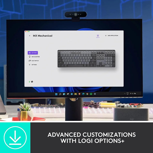 Logitech Mx Mechanical Wireless Keyboard Graphite
