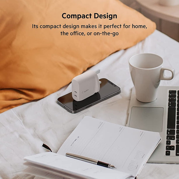 Belkin Dual Usb-C Pd Wall Charger 40W