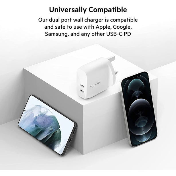Belkin Dual Usb-C Pd Wall Charger 40W