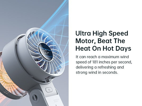 JISULIFE HANDHELD FAN LIFE7 5000MAH-LIGHT GREY