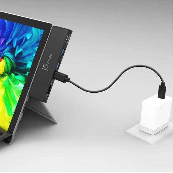 J5Create Mini Dock 7 In 1 For Surface Pro 7 Black