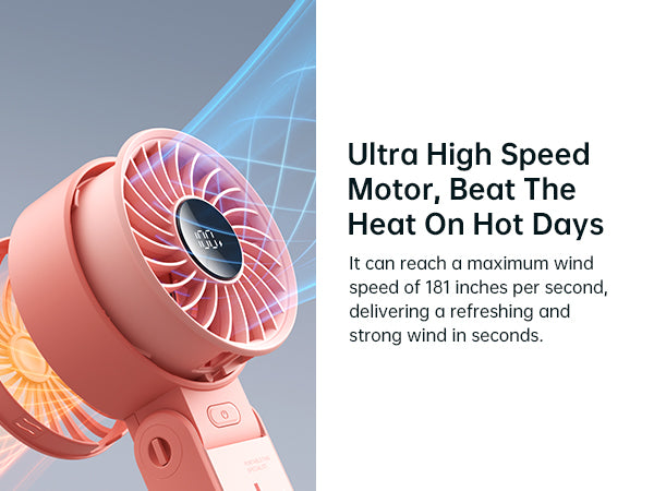 JISULIFE HANDHELD FAN LIFE7 5000MAH-PINK