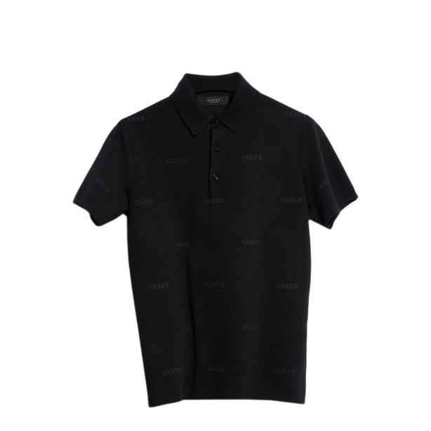 Jacquard Wool And Silk Polo Shirt