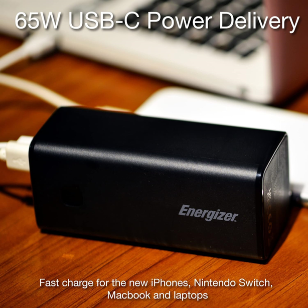 Energizer Xp20004Pd Powerbank 20000Mah 65W Fast Charging Blk